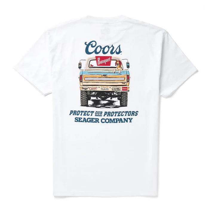 Seager X Coors Banquet Bumper T-Shirt- White